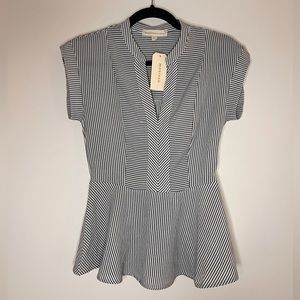 Monteau Peplum Blouse NWT Size M